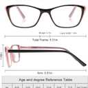 Reading Glasses Women Cute Lightweight Ladies Readers +1.25 Cateye Stylish Cheater Glasses w/Spring Hinges&Cases 4 Pack