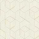 RoomMates RMK10704WP Metallic Gold Striped Hexagon Peel and Stick Wallpaper