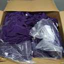 Newwiee 50 Pcs Spandex Chair Covers Bulk - Stretch Folding Flat Front Fitted Universal Chair Protector Pack Removable Washable for Wedding Party Dining Banquet Event (Purple)