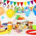 Sinload 5 Pcs Gnome Happy Birthday Party Bunting Banner Colorful Gnome Birthday Decorations Pennant Banners Rainbow Party Backdrop Supplies