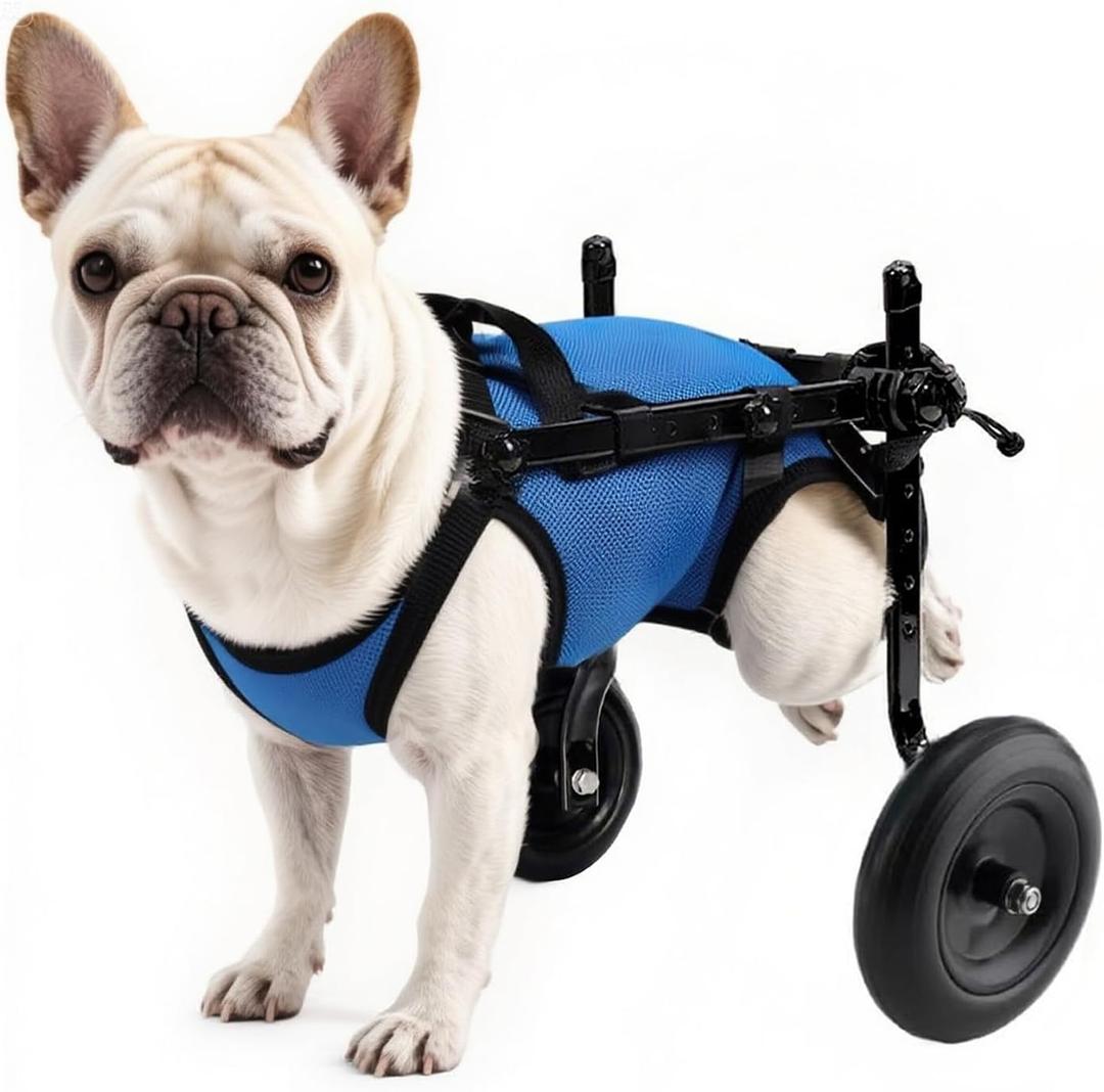 Dog Wheelchair for Back Legs - Lightweight Adjustable Rear Wheels Mobility Cart for Disabled & Senior Dogs, Hind Legs Support