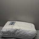 Ergonomic S Curve Reading Pillow for Sitting in Bed Adult- Back Pillow for Bed Sitting up with Adjustable Headrest- Memory Foam White, Blue