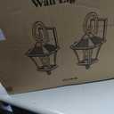 DEWENWILS Dusk to Dawn Outdoor Wall Light, Waterproof Exterior Light Fixture, Black Roman 17.7" H Wall Mount Sconce Porch Lights, Outside Wall Lantern for House, Garage, Patio, E26 Socket