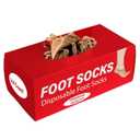 Leather Hero Disposable Try On Socks - Tan Footies for Women, 72 Pairs/144 Pieces