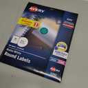 Avery Round Printable Labels, 1-2/3" Diameter, Matte White, Sure Feed Technology, Laser & Inkjet Compatible, 600 Blank Labels Total, Great for Branding, Packages, School Supplies, and More (5293)