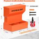 CHUANGFENG Chicken Feeder Wall Mounted Metal Oyster Shell & Grit Feeder for Chickens, Heavy Duty Coop Feeder with Rust-Resistant Steel, Ideal for Backyard Poultry & Small Farms