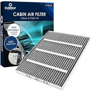 KURIMUP CF11775 Premium Cabin Air Filter with Activated Carbon,Fit for Ford Edge (2015-2023)/Fusion (2013-2020)/SSV Plug-In Hybrid (2019-2020), Lincoln Continental/MKX/MKZ/Nautilus