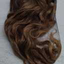 Long Brown Balayage Blonde Wigs for Women 26inch Wavy Curly Wig Natural Looking Middle Part Synthetic Heat Resistant Hair Replacement Wigs for Daily (R4/33/27)