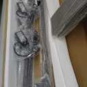 Kitstorack 2-Pack Narrow Console Table with Adjustable Height (25"-33") & 2 Power Outlets, Skinny Behind Couch Table, 79" Long x 5.9" Wide Sofa Side Table for Living Room, Rustic Brown