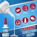 3 x Leather Glue, 35g Ultra-Strong, Waterproof Adhesive for Leather Repair, Shoes, Bags, Sofas, Car Seats, Upholstery, and DIY Crafts, Fast-Drying, Flexible Formula