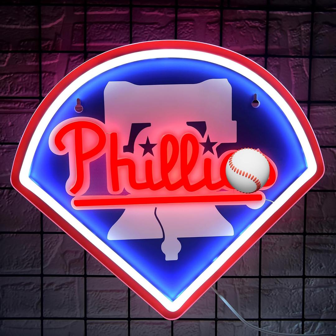 Baseball Neon Sign for Wall Decor Baseball Neon Light for Man Cave Team Led Light Up Sign for Bedroom Bar Dorm Party Birthday Gifts for Sport Fans 5V USB Powered, Size: 13.3 * 12.2IN