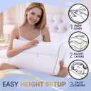 Memory Foam Pillow, Cervical Pillow, 4-Layer Queen, Contour Pillow, Side Sleeper, Neck Support, Pillow for Neck Pain, CertiPUR-US