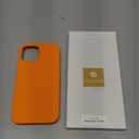 Miracase Compatible with iPhone 12 Case and iPhone 12 Pro Case, Liquid Silicone Gel Rubber Full Body Protection Shockproof Drop Protection Phone Case for iPhone 12/12 Pro 6.1 inch, Orange