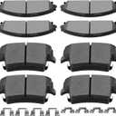 SCITOO D1058 D1057 Front Rear Semi-Metal Brake Pads Sets Fit For Chrysler 300 2005-2019,For Dodge Challenger 2009-2017,For Dodge Charger 2006-2019,For Dodge Magnum 2005-2008