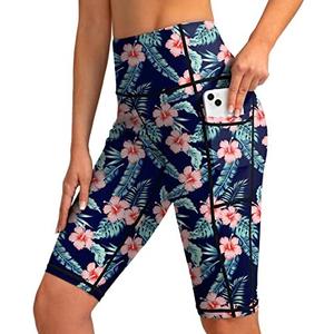 SANTINY Women's 8''/12'' High Waisted Swim Shorts with Pockets UPF50+ Long Board Swimming Shorts for Women with Liner, XL