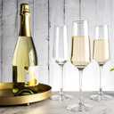 YANGNAY Champagne Flutes Set of 12, 7.5 oz Stemmed Champagne Glasses, Sparkling Wine Glasses for Party, Clear