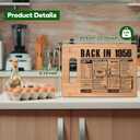 2 x 70th Birthday Gifts for Women Men,70 Year Old Birthday Gifts Woman Man,70 Years Gifts for Dad Mom Grandparents Wedding Anniversary,Back In 1956 70s Birthday Decorations Engraved Bamboo Cutting Board