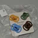 Tommee Tippee Ultra-Light StayPut Pacifier, One-Piece Silicone Design, 18-36m, 4 Pack (Bright Blue/Honey/Sage/Brown)