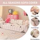 Couch Cover for Sofas, Sofa Couch Cover Washable for Dogs, Chenille Slipcovers Couch Covers for Protector Slipcover Pet Friendly(71"x 71"/Pink/1pc)