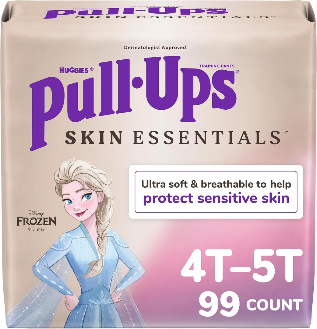 Pull-Ups Girls' Skin Essentials Potty Training Pants, Training Underwear, 4T-5T (38-50 lbs), 99 Ct (3 Packs of 33)