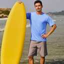 TACVASEN Swim Shirts for Men Rash Guard SPF Short Sleeve Sun T-Shirt UPF 50 Quick Dry Lightweight Fishing Water Shirt (Blue, XL)