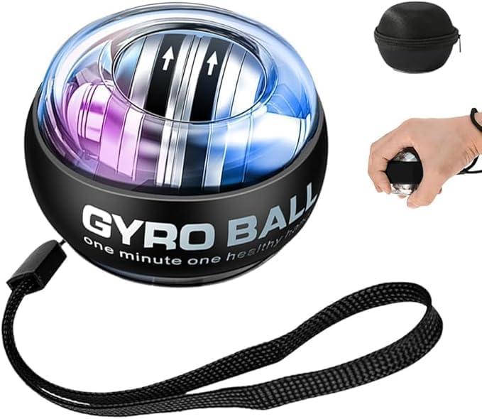 Wrist Ball, 2026 Upgraded Wrist Ball Exerciser,Auto-Start Gyroscopic Forearm Exerciser,Enhance Grip Strength,Hand Strengthening Devices,Adjustable Resistance,with LED Lights