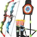Bow and Arrow Set for Kids, 2 Pack LED Light Up Archery Set with 20 Suction Cup Arrows, Indoor and Outdoor Toy for Boys Girls Age 4-8 8-12 with Standing Target&2 Quivers, Birthday Gift 3-12 Years Old