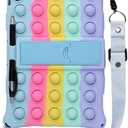 Soft Silicon Tablet Stand Cover Case Suitable for Nokia T20 10.4inch 2021 TA-1392 Tablet Case with Shoulder Straps(Colorful Sky Blue)