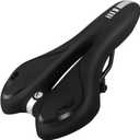 Comfortable Bike Seat for Men & Women, Waterproof Bicycle Seat, Breathable Mountain Bike Saddle, Gel Bicycle Saddle for MTB, BMX, Road Bike, City Bikes, Exercise Bikes (Black)