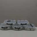 KOMUEE Glass Meal Prep Containers 3 Compartments, 5 Pack 36 oz, Glass Food Storage Containers with Lids, Airtight Lunch Bento Box, Portion Control, Freezer and Microwave Safe