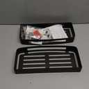 NearMoon Bathroom Shower Caddy 2 Pack, No Drill 304 Stainless Steel Shower Organizer with 2 Hooks (Shower Shelf, Matte Black)