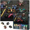 Racing Car Puzzles for Adults - Jigsaw Puzzles 1000 Pieces for Adults, 27.5x19.7 Inch Sports Car Art Difficult and Challenge Puzzle Game for Living Room Wall Decor