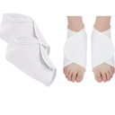 Castor Oil Pack Wrap for Ankle Support 2pcs, Adjustable Ankle Wrap for Plantar Fasciitis Relief, Reusable Plantar Fasciitis Brace Castor Oil Compress, Gifts for Men Women Mom Dad Wife, White
