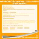 WR12X34310 Stainless Steel Freezer Door Handle - Replacement for GE