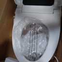 Heated Bidet Toilet Seat Elongated with LED Display & Remote Control - Smart Soft Close Toilet Seat Electric Bidet with Dryer, Warm Water, Feminine Wash, Self-Cleaning Nozzle, IPX4, White
