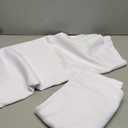 2 Pc Rod Pocket 100% Blackout Window Curtain Panel Set, White, Window Bedhroom, Living Room 52" W x 63" L