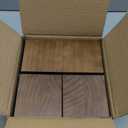 4 Inch Solid Wood Bed Furniture Risers Set of 4, Light Brown Square Heavy Duty Couch Lifters Brown Wooden Furniture Risers Blocks for Bed Frame, Sofa, Chair, Table, Cabinet, and More