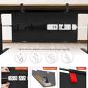 Univivi No Drill Under Desk Cable Management Tray, 28" Cord Organizer for Table, Clamp/Screw Mount Desk Cable Management, Premium Fabric Cable Management Tray for Office, Home