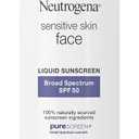 Neutrogena Face Sunscreen for Sensitive Skin from Naturally Sourced Ingredients with Zinc Oxide, Broad Spectrum SPF 50, 1.4 fl. Oz