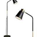 Adjustable Reading Floor Lamp,360°Rotatable Shade,3CCT LED Bulb Include,Black