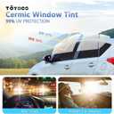 Window Tint Film for Cars, Ceramic Window Tints, Blocks 99% UV & IR Rays, Heat Resistant Anti Glare Film for Windshield, Scratch Resistant Sun Shade Auto Tint Roll (35% VLT, 20in x 10ft)