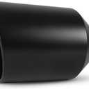 Stainless Steel 4 Inch Inlet Diesel Exhaust Tip Tailpipe, 8" Outlet 15" Long Rolled End Angle Cut Bolt On Exhaust Tail Pipe 4"x8"x15" Black Powder Coated Universal Car