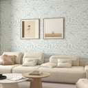 Peel and Stick Wallpaper Modern Beige and Blue Bird Wall Paper Self Adhesive Removable 17.3" x 393" Blue Botanical Wallpaper Boho Contact Paper for Bathroom Bedroom Art Decor Vinyl Roll