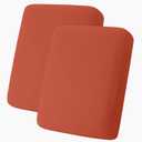 hyha Milk Silk Couch Cushion Covers, Soft Magic Sofa Covers Washable for 2 Cushion Couch, Stretch Sectional Outdoor Cushion Covers for Patio Furniture with Elastic Bottom(2 Packs, Rust)