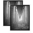 DOAI ART 18x24 Poster Frame 2 Pack, Black 18 x 24 Picture Frames for Horizontal or Vertical Wall Mounting, Scratch-proof Safe and Artistic Large Photo Frame Wall Art