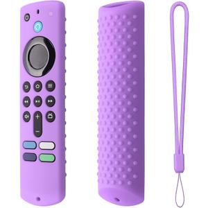 Silicone Cover Compatible with Fire TV Stick (3rd Gen) Remote Firestick Remote Cover for Firesticksticktv Silicone Protective Case Sleeve(Lavender Purple)