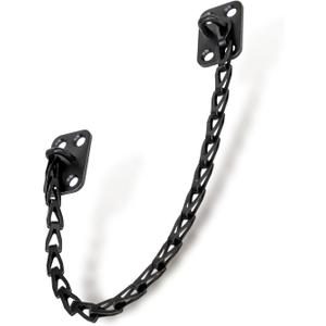 MEGA HANDLES Transom Door Chain 12-Inch, Door Chain Stopper for Transom Windows, Cabinet Door Restraint, Chain Lid Support, Durable Transom Window Hardware for Enhanced Safety - Matte Black