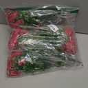 12 Bundles Artificial Flowers Outdoor UV Resistant Fake Plastic Plants Indoor Outside Hanging Plants Garden Porch Window Box Home Wedding Farmhouse Festive Shrub Decor (Rose Red)