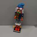 Joliyoou Christmas Nutcracker Figures, 14 Inch Wooden Nutcracker Ornaments, Large Xmas Funny Nutcracker Tabletop Festival Shelves Decorations(Crowned Mouse King)