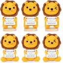 Keyrose 6 PCS Funny Positive Crochet Animals Lion, Handmade Emotional Support Crochet Inspirational Graduation Birthday Gift for Women Men Friend Coworker Son Lion Stuffed Animal